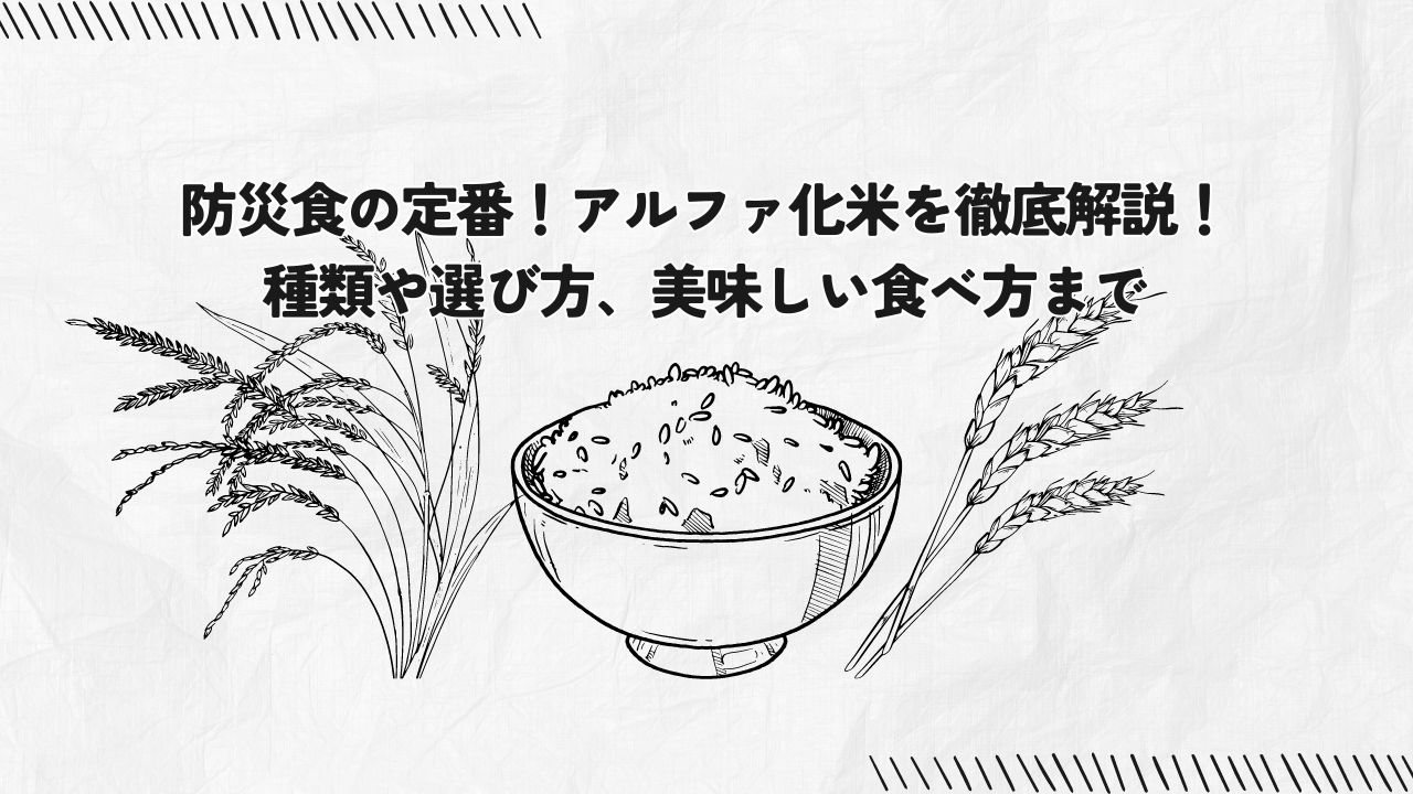 防災食の定番！アルファ化米を徹底解説！種類や選び方、美味しい食べ方まで